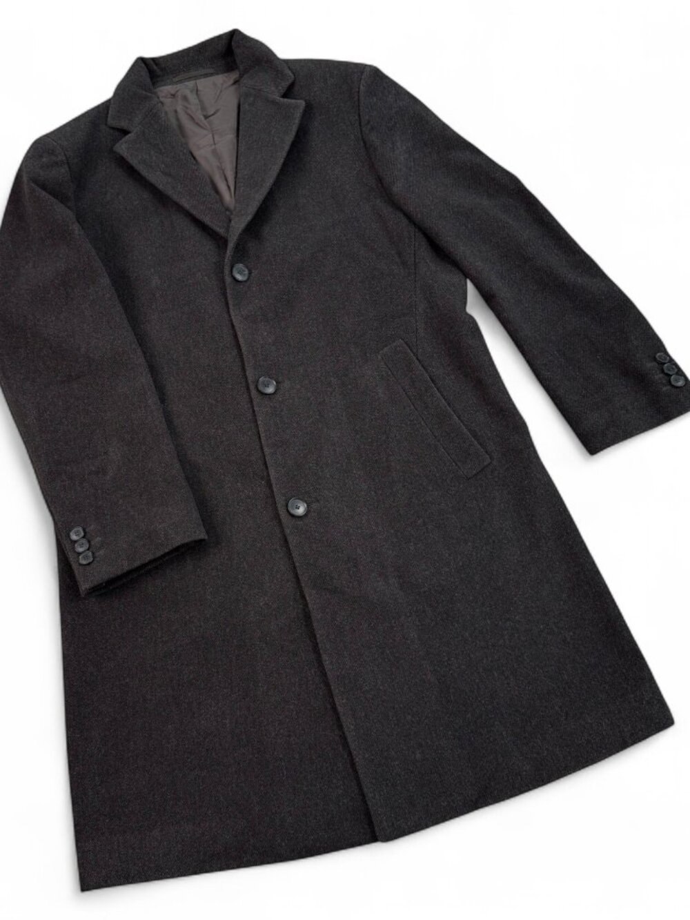 HUGO BOSS Stratus Men's Wool Overcoat Size 42 Brown